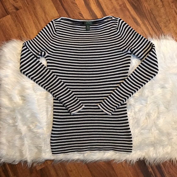 Lauren Ralph Lauren Sweaters - Ralph Lauren Boat Neck Striped Sweater Women’s S
